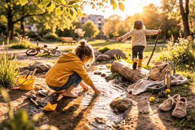 kinder spielen draussen natur reguliert nervensystem und beruhigt